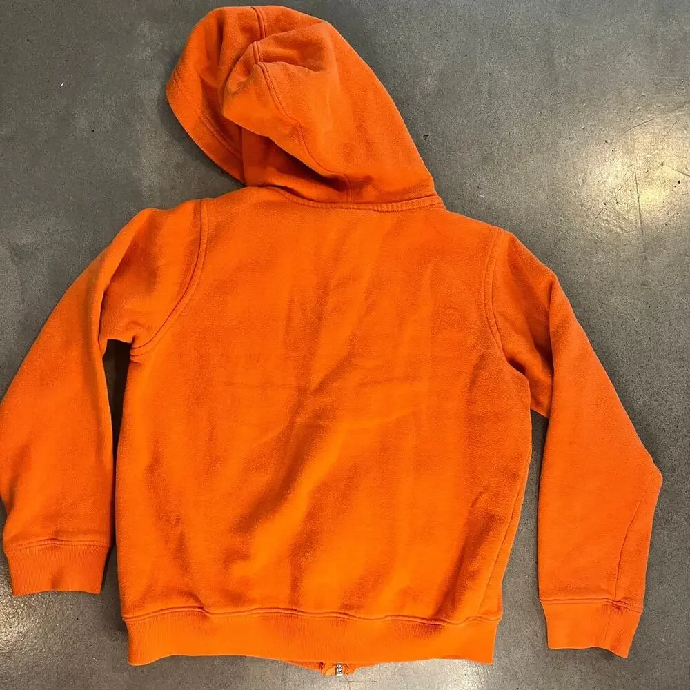 NFL Denver Broncos Orange football team apparel zip up hoodie boys Youth small